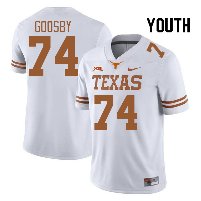 Youth #74 Trevor Goosby Texas Longhorns College Football Jerseys Stitched Sale-Black